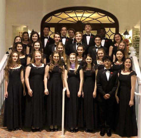 Selected members of the His People Honors Choir on a special run out engagement perform at the Country Club Of Florida. These students brought Christmas traditions to life at all 17 December performances. (Photo Credit: Christina Morzella)