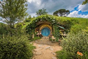 The iconic hobbit holes from Peter Jacksons Tolkien films still stand as a popular tourist attraction in Matamata, Newzealand. They are all actual, livable homes. (Photo Credit: Sarah Barnes, mymodernment.com)