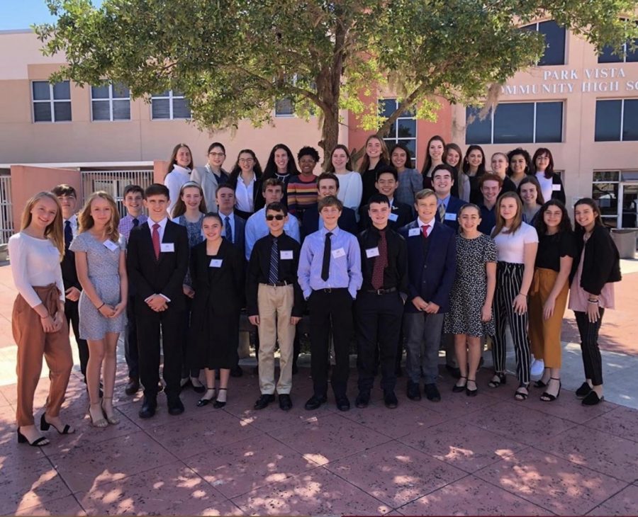 The Kings Academy National History Day  County participants at Park Vista High School during County Competitions. (Photo Credit: Mr. Raines, Mrs. Smythe, and Mrs. Berger)