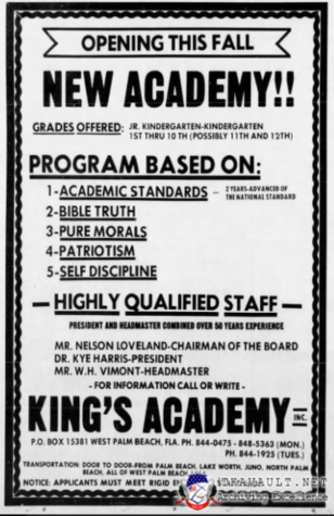 Newspaper advertisement for the schools opening in 1970. (Photo credit: tkavault)