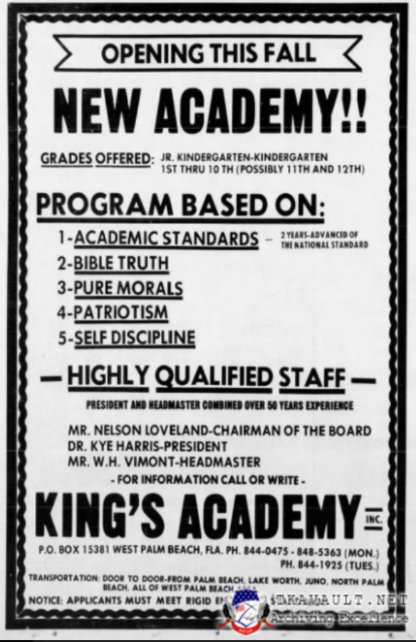 Newspaper advertisement for the school's opening in 1970. (Photo credit: tkavault)