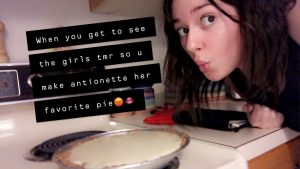 Bailey Durkin making key lime pie.