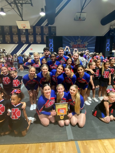 The The Kings Academy Competitive Cheer team wins their first competition at South Lake High School.
(Photo Credit: Coach Jenn Allen)